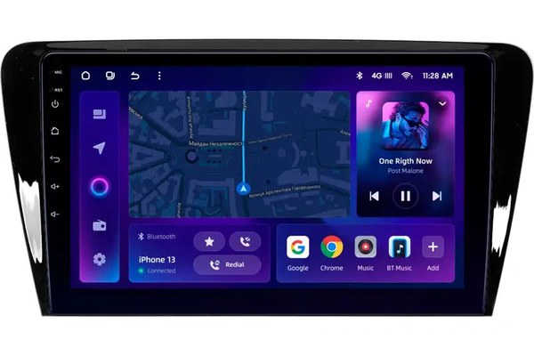 Navigatie Auto MOSS M3 Skoda Octavia 3 2013-2018 4+32GB 10" QLED Octa-core 2Ghz, Android 4G Bluetooth 5.1 DSP