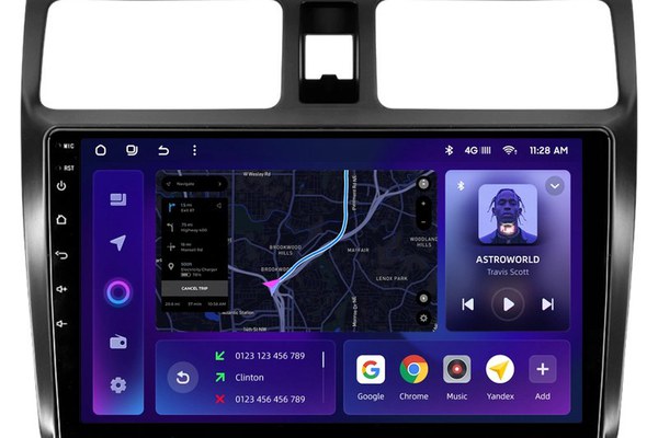 Navigatie Auto MOSS M3 Suzuki Swift 3 2003-2010 4+32GB 10" QLED Octa-core 2Ghz, Android 4G Bluetooth 5.1 DSP