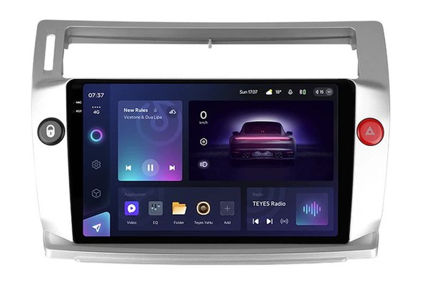 Navigatie Auto Teyes CC3 2K 360° Citroen C4 2004-2014 6+128GB 9.5" QLED Octa-core 2Ghz, Android 4G Bluetooth 5.1 DSP