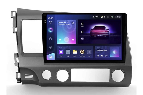 Navigatie Auto Teyes CC3 2K 360° Honda Civic 8 2005-2012 6+128GB 10.36" QLED Octa-core 2Ghz, Android 4G Bluetooth 5.1 DSP