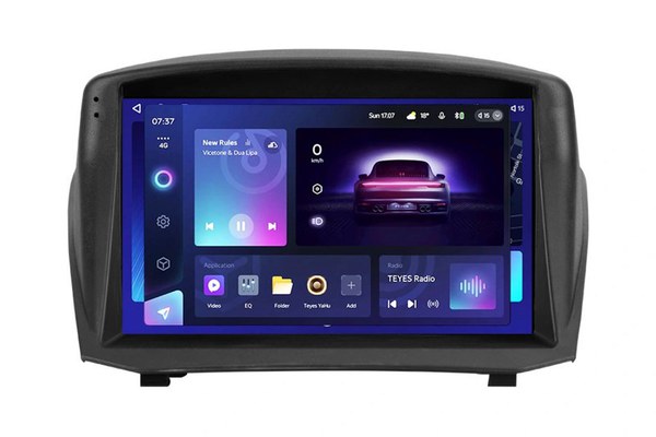 Navigatie Auto Teyes CC3 2K Ford Fiesta 6 2008-2019 4+64GB 9.5" QLED Octa-core 2Ghz, Android 4G Bluetooth 5.1 DSP