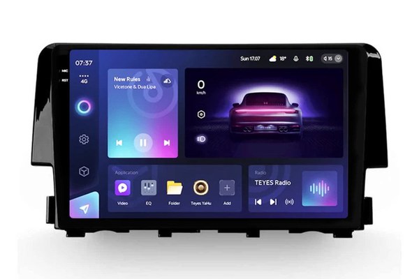 Navigatie Auto Teyes CC3 2K Honda Civic 10 2015-2020 4+32GB 9.5" QLED Octa-core 2Ghz Android 4G Bluetooth 5.1 DSP