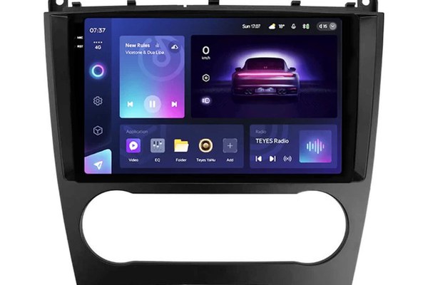 Navigatie Auto Teyes CC3 2K Mercedes-Benz C Class W203 2004-2011 4+64GB 9.5" QLED Octa-core 2Ghz, Android 4G Bluetooth 5.1 DSP