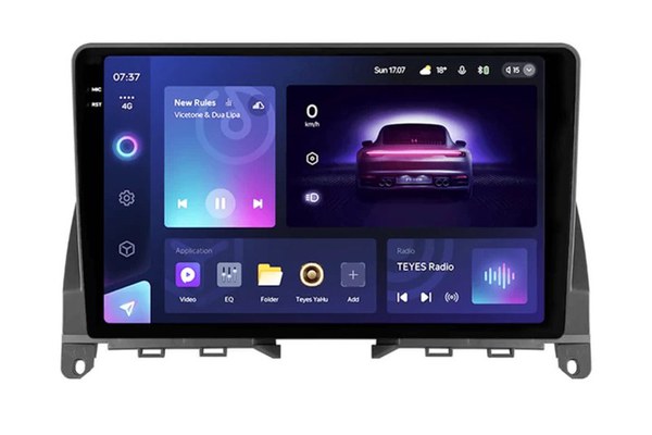 Navigatie Auto Teyes CC3 2K Mercedes-Benz C Class W204 2008-2011 6+128GB 9.5" QLED Octa-core 2Ghz Android 4G Bluetooth 5.1 DSP