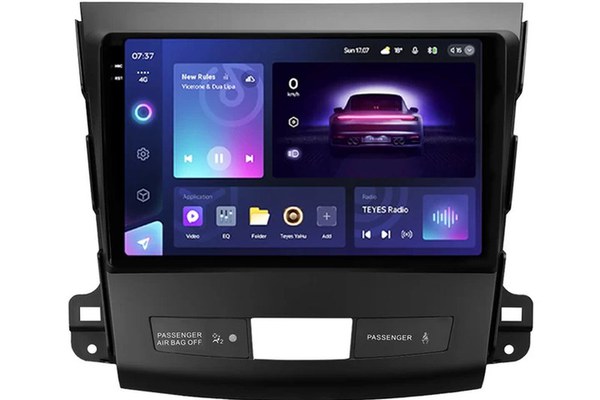 Navigatie Auto Teyes CC3 2K Mitsubishi Outlander 2 2007-2013 4+64GB 9.5" QLED Octa-core 2Ghz Android 4G Bluetooth 5.1 DSP