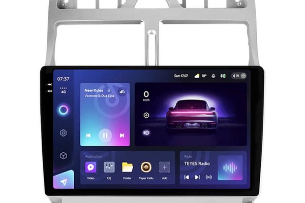 Navigatie Auto Teyes CC3 2K Peugeot 307 2001-2008 4+32GB 9.5" QLED Octa-core 2Ghz Android 4G Bluetooth 5.1 DSP