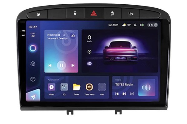 Navigatie Auto Teyes CC3 2K Peugeot 308 2007-2015 4+64GB 9.5" QLED Octa-core 2Ghz, Android 4G Bluetooth 5.1 DSP