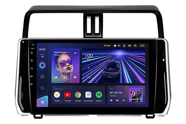 Navigatie Auto Teyes CC3 Toyota Land Cruiser Prado J200 2017-2018 4+32GB 10.2" QLED Octa-core 1.8Ghz Android 4G Bluetooth 5.1 DSP