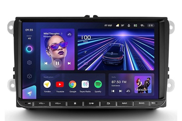 Navigatie auto Teyes CC3 Universala Skoda 4+32 QLED 9" Octa-core 1.8Ghz Android 4G Bluetooth DSP