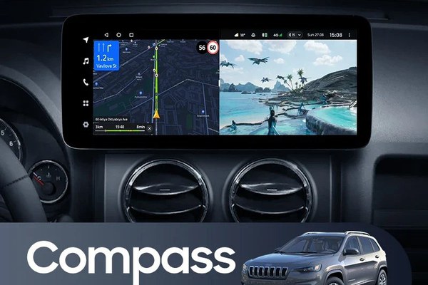 Navigatie Auto Teyes Lux One 360° Jeep Compass 1 2009-2015 6+128GB 12.3" IPS Octa-core 2Ghz, Android 4G Bluetooth 5.1 DSP