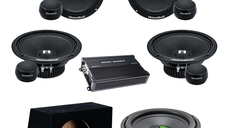 Pachet Difuzoare Auto cu subwoofer Nissan X Trail 4 T33 2021-2023 Deaf Bonce Hannibal 1000 W