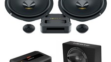 Pachet difuzoare auto usi Fata cu subwoofer Skoda Enyaq 2021-2023 Hertz Dieci Pro 840 W