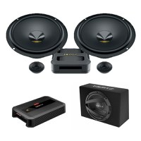 Pachet difuzoare auto usi Fata cu subwoofer Toyota Highlander 2 2007-2013 Hertz Dieci Pro 840 W - 1