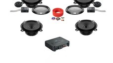 Set difuzoare auto cu amplificator pentru Renault Mégane II 2002 - 2006 Audison Prima 520 W
