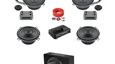 Set difuzoare auto cu subwoofer dedicat Dacia Sandero I 2008 - 2012 Hertz Cento 1030 W