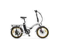 Bicicleta asistata electric Argento Piuma S, Shimano Tourney 7 viteze, motor 250W, pliabila, Baterie Li-Ion 36V/10.4Ah (Alb) - 1
