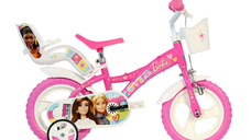 Bicicleta copii DINO BIKES Barbie, roti 12inch, roti ajutatoare (Roz)