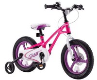 Bicicleta Copii RoyalBaby G1602C Galaxy, roti 16inch, cadru magneziu, frana pe disc, roti ajutatoare (Roz/Alb) - 1