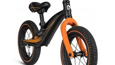 Bicicleta de echilibru Lionelo Bart Air, Otel, Negru/Portocaliu