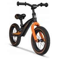 Bicicleta de echilibru Lionelo Bart Air, Otel, Negru/Portocaliu - 1