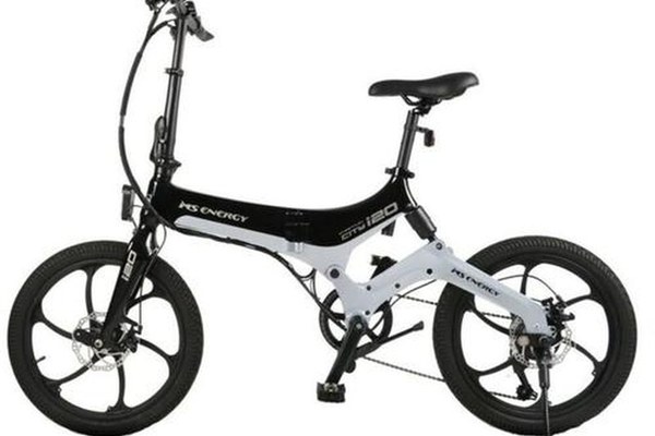 Bicicleta electrica pliabila MS ENERGY eBike i20, roti 20inch, autonomie maxima 50 km, motor 250W, baterie LG 36V/7.8Ah (Negru/Alb)