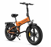 Bicicleta electrica pliabila Ulzomo Dunes 20 E-bike, 750W, 48V 16Ah, autonomie 120km, viteza maxima 40km/h, roti 20'' (Portocaliu) - 1