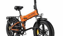 Bicicleta electrica pliabila Ulzomo Dunes 20 E-bike, 750W, 48V 16Ah, autonomie 120km, viteza maxima 40km/h, roti 20'' (Portocaliu)