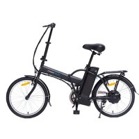 Bicicleta Electrica Skateflash Fly, motor 250W, viteza maxima 25km/h, autonomie 40km, roti 20inch (Negru)  - 1