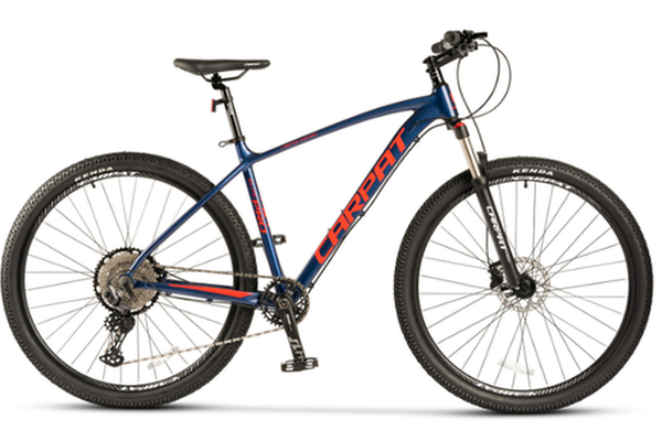 Bicicleta Mountain Bike CARPAT PRO C29212H LIMITED EDITION, Roti 29inch, Echipare Shimano Deore 12 viteze, Frane Hidraulice Disc, Cadru Aluminiu (Albastru/Rosu)