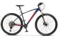 Bicicleta Mountain Bike CARPAT PRO C29212H LIMITED EDITION, Roti 29inch, Echipare Shimano Deore 12 viteze, Frane Hidraulice Disc, Cadru Aluminiu (Albastru/Rosu) - 1