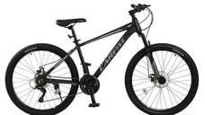 Bicicleta MTB Carpat Montana C2699A 26inch, Schimbator spate Shimano Tourney TZ 7 viteze, Manete schimbator Secventiale 21 Viteze, Cadru Aluminiu, Roti 26 Inch, Frane pe Disc mecanice, Negru/Gri