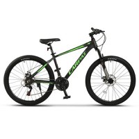 Bicicleta MTB Carpat Montana C2699A 26inch, Schimbator spate Shimano Tourney TZ 7 viteze, Manete schimbator Secventiale 21 Viteze, Cadru Aluminiu, Roti 26 Inch, Frane pe Disc mecanice, Negru/Verde - 1