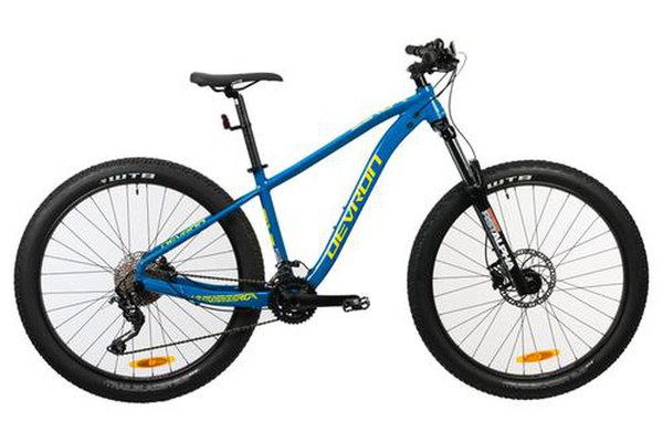 Bicicleta Mtb Devron Zerga M1.7 2023, 27.5inch, XL, frane hidraulice pe disc, 20 viteze (Albastru/Verde)