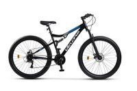 Bicicleta MTB-Full Suspension Fat Bike Velors Dynamic V27304AG, roti 27.5inch, 21 viteze, Negru/Albastru/Gri - 1