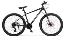 Bicicleta MTB Velors Rambler V27311AG, roti 27.5inch, 21 viteze, Sistem de franare mecanic pe disc, cadru 431mm, Gri/Negru