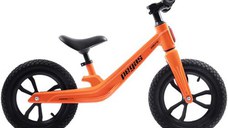 Bicicleta Pegas Micro fara pedale, pentru copii din Magneziu cu Kit de Schi Inclus, roti 12 inch, Portocaliu /Negru