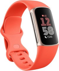 Bratara fitness Fitbit Charge 6, GPS + GLONASS, Rezistenta la apa 50M, Bluetooth, NFC (Portocaliu) - 1