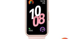 Bratara fitness HUAWEI Band 10, Android /iOS, carcasa aluminiu, bratara Fluoroelastomer, ecran AMOLED 1.47inch,  Rezistenta la apa	5 ATM (Roz)