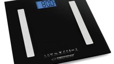Cantar corporal Esperanza EBS016K, Bluetooth, diagnoza IMC, Android iOS, 8 utilizatori, maxim 180 kg (Negru)