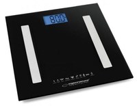 Cantar corporal Esperanza EBS016K, Bluetooth, diagnoza IMC, Android iOS, 8 utilizatori, maxim 180 kg (Negru) - 1