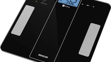 Cantar corporal Sencor SBS 8000BK, 12 utilizatori, 180 kg, Bluetooth (Negru)