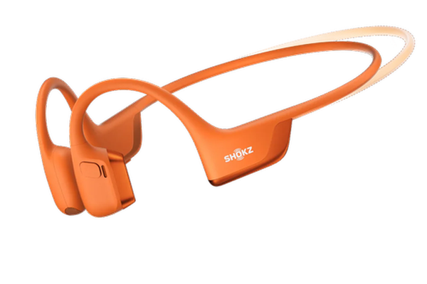 Casti alergare wireless Shokz OpenRun Pro 2 Mini, Bluetooth, Conductie osoasa, Autonomie 12 ore, IP55 (Portocaliu)