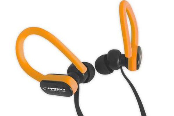 Casti cu fir EH197, Esperanza, Cu microfon, Negru/Portocaliu