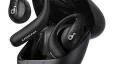 Casti True Wireless Anker SoundCore AeroFit Pro, IPX5, Autonomie 46H, LDAC, Bluetooth 5.3 (Negru)