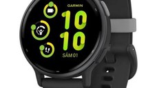 Ceas activity outdoor tracker Garmin vivoactive 5, GPS, 42mm, curea silicon, Slate/Black