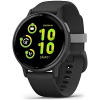 Ceas activity outdoor tracker Garmin vivoactive 5, GPS, 42mm, curea silicon, Slate/Black - 1