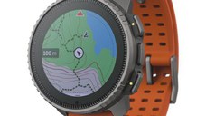 Ceas activity outdoor tracker Suunto VERTICAL Titanium Solar, bratara silicon, Rezistenta la apa, Portocaliu
