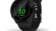 Ceas activity tracker Garmin Forerunner 55, GPS, Bluetooth, ecran MIP 1.04inch, bratara silicon (Negru)