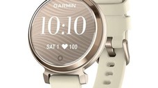 Ceas activity tracker Garmin Lily 2, 35mm, curea silicon, Waterproof 5 ATM (Crem/Auriu)