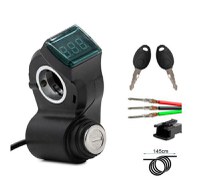 Comutator cu voltmetru, conector SM, pentru trotineta electrica Motus Pro 10 / Techlife X8 (Negru) - 1